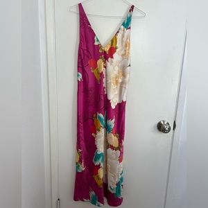 Natori Satin Peona Gown Magenta XS